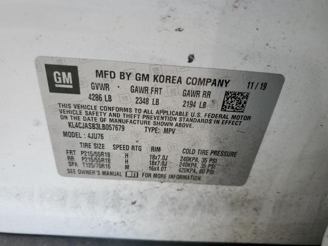 Photo 10 from auction – 2020 BUICK ENCORE PRE with VIN KL4CJASB3LB057679