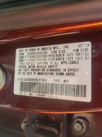 Photo 10 from auction – 2014 ACURA RDX with VIN 5J8TB3H37EL015951