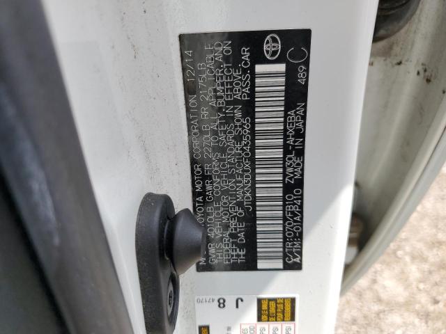 Photo 10 from auction – 2015 TOYOTA PRIUS with VIN JTDKN3DUXF0435965