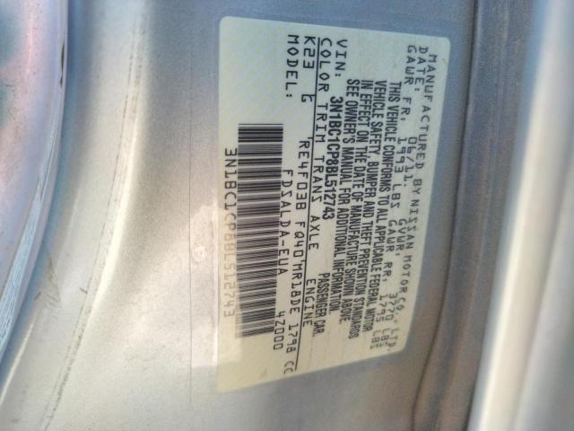 صورة رقم 10 من المزاد - 2011 NISSAN VERSA S مع VIN 3N1BC1CP8BL512743