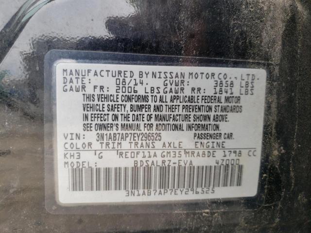 Photo 10 from auction – 2014 NISSAN SENTRA S with VIN 3N1AB7AP7EY296525