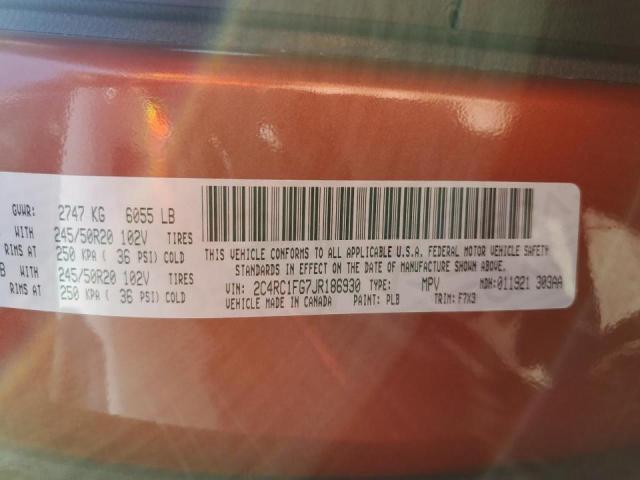 Photo 10 from auction – 2018 CHRYSLER PACIFICA T with VIN 2C4RC1FG7JR186930