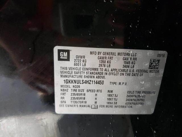 Photo 10 from auction – 2017 GMC ACADIA SLT with VIN 1GKKNULS4HZ114450