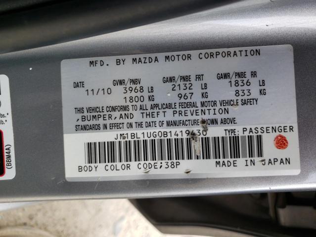 Photo 10 from auction – 2011 MAZDA 3 I with VIN JM1BL1UG0B1419430