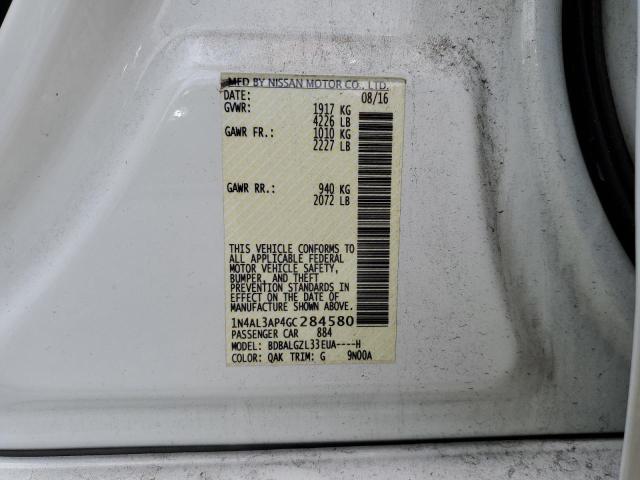 Photo 10 from auction – 2016 NISSAN ALTIMA 2.5 with VIN 1N4AL3AP4GC284580