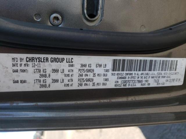 Photo 10 from auction – 2012 DODGE RAM 1500 S with VIN 1C6RD7GT7CS179805
