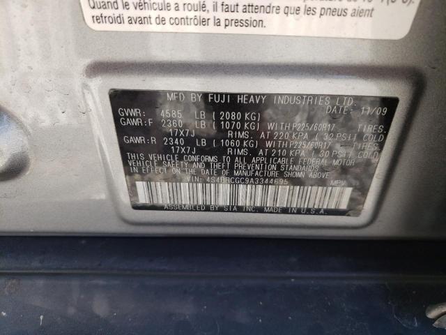 Photo 10 from auction – 2010 SUBARU OUTBACK 2. with VIN 4S4BRCGC9A3344695