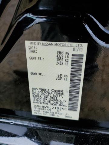 Photo 10 from auction – 2020 NISSAN ALTIMA S with VIN 1N4BL4BV9LC219791