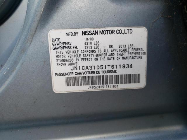 Photo 10 from auction – 2001 NISSAN MAXIMA GXE with VIN JN1CA31D51T611934