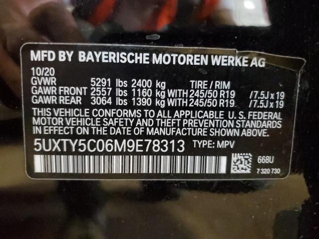 Photo 10 from auction – 2021 BMW X3 XDRIVE3 with VIN 5UXTY5C06M9E78313