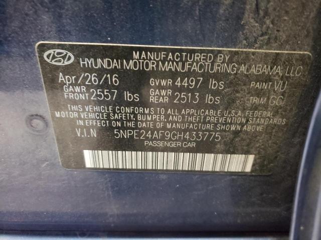 Photo 10 from auction – 2016 HYUNDAI SONATA SE with VIN 5NPE24AF9GH433775
