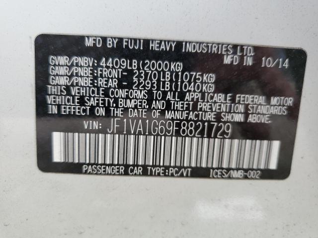 Photo 10 from auction – 2015 SUBARU WRX LIMITE with VIN JF1VA1G69F8821729