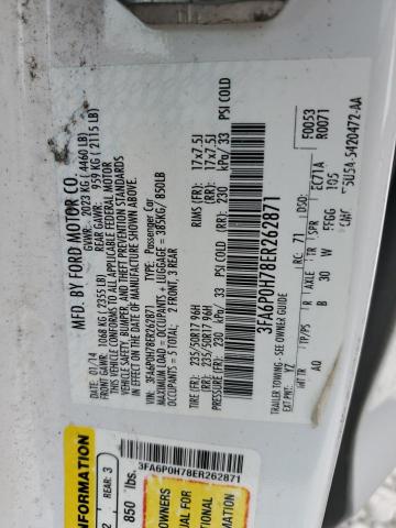 Photo 10 from auction – 2014 FORD FUSION SE with VIN 3FA6P0H78ER262871