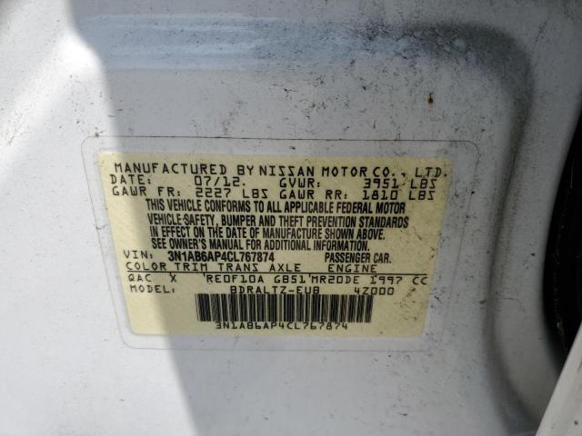 Photo 10 from auction – 2012 NISSAN SENTRA 2.0 with VIN 3N1AB6AP4CL767874