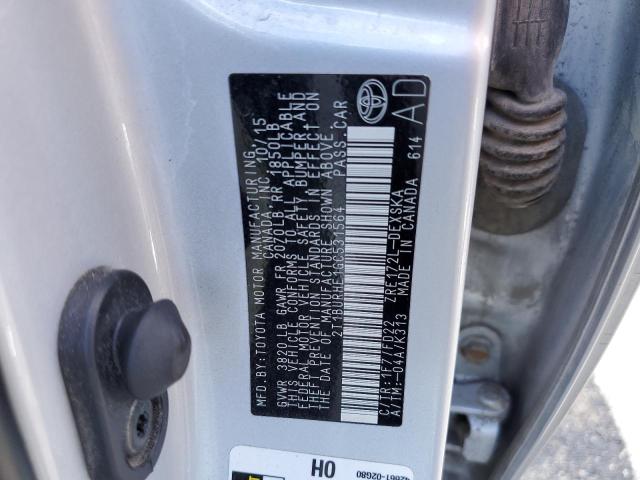 Photo 10 from auction – 2016 TOYOTA COROLLA L with VIN 2T1BURHE1GC531564