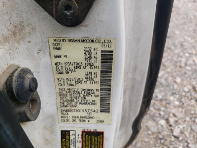 Photo 10 from auction – 2012 NISSAN FRONTIER S with VIN 1N6BD0CT2CC457542
