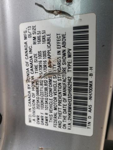 Photo 10 from auction – 2013 HONDA CR-V LX with VIN 2HKRM4H33DH662942