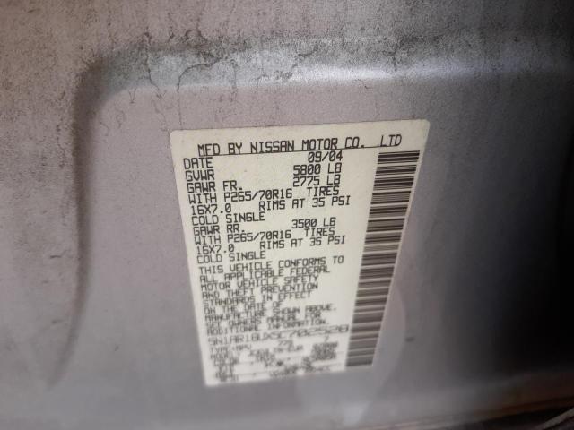 Photo 10 from auction – 2005 NISSAN PATHFINDER with VIN 5N1AR18UX5C702528