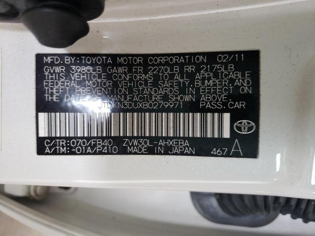 Photo 10 from auction – 2011 TOYOTA PRIUS with VIN JTDKN3DUXB0279971