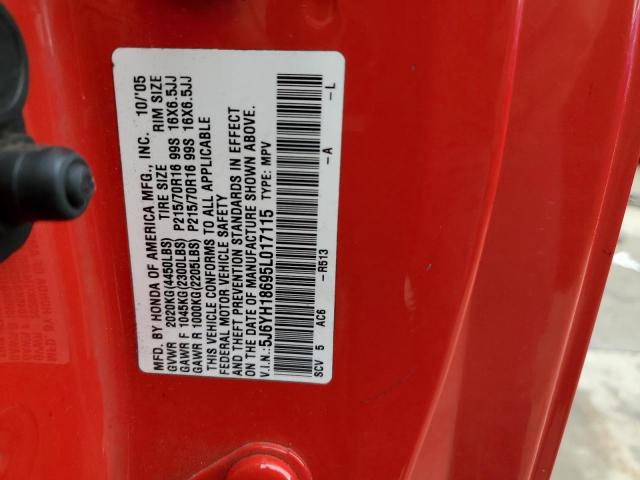 Photo 10 from auction – 2005 HONDA ELEMENT EX with VIN 5J6YH18695L017115