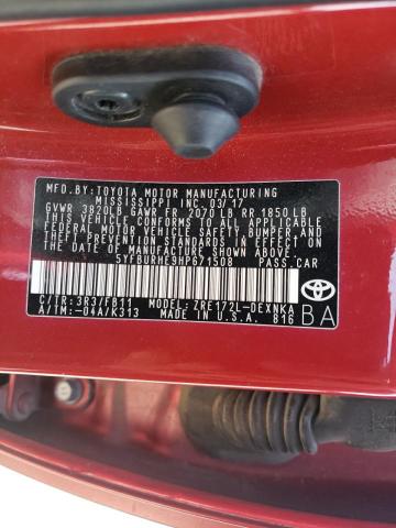 Photo 10 from auction – 2017 TOYOTA COROLLA L with VIN 5YFBURHE9HP671508