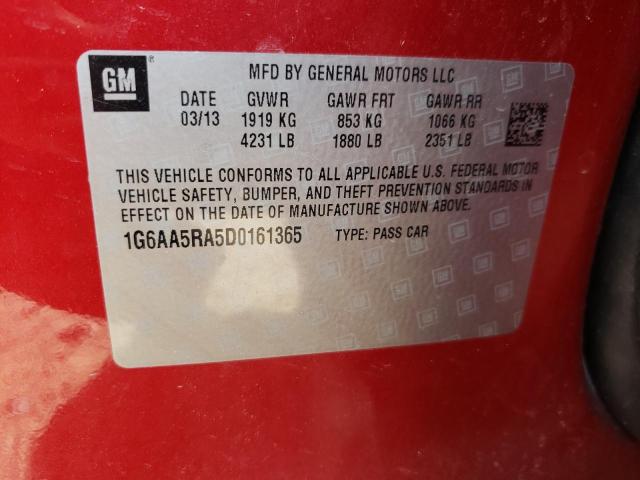 Photo 10 from auction – 2013 CADILLAC ATS with VIN 1G6AA5RA5D0161365