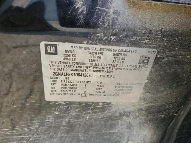 Photo 10 from auction – 2013 CHEVROLET EQUINOX LT with VIN 2GNALFEK1D6412876