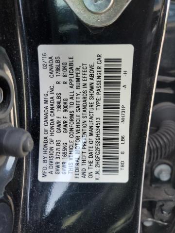 Photo 10 from auction – 2016 HONDA CIVIC LX with VIN 2HGFC2F52GH534513