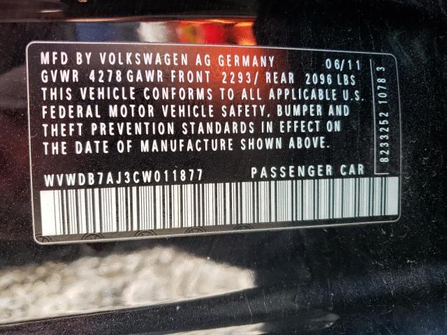 Photo 10 from auction – 2012 VOLKSWAGEN GOLF with VIN WVWDB7AJ3CW011877
