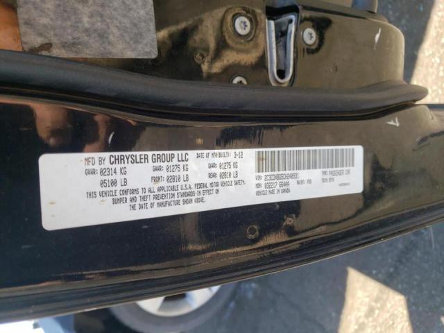 Photo 10 from auction – 2012 DODGE CHARGER SE with VIN 2C3CDXBG5CH240931