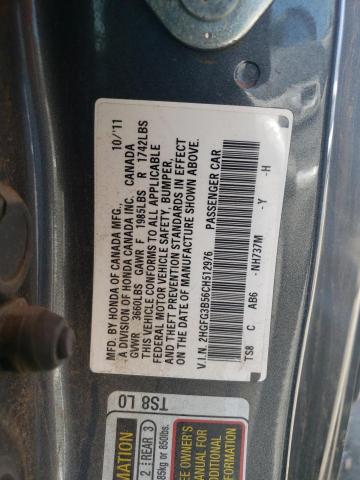 Photo 10 from auction – 2012 HONDA CIVIC LX with VIN 2HGFG3B56CH512976