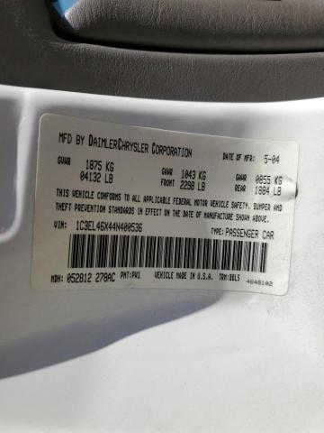 Photo 10 from auction – 2004 CHRYSLER SEBRING LX with VIN 1C3EL46X44N400536