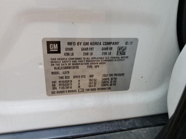Photo 10 from auction – 2017 BUICK ENCORE with VIN KL4CJCSB8HB139765