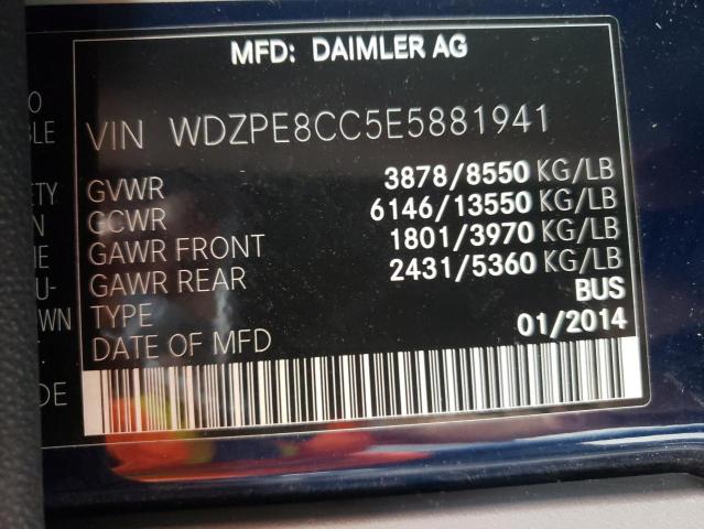 Photo 10 from auction – 2014 MERCEDES-BENZ SPRINTER 2 with VIN WDZPE8CC5E5881941
