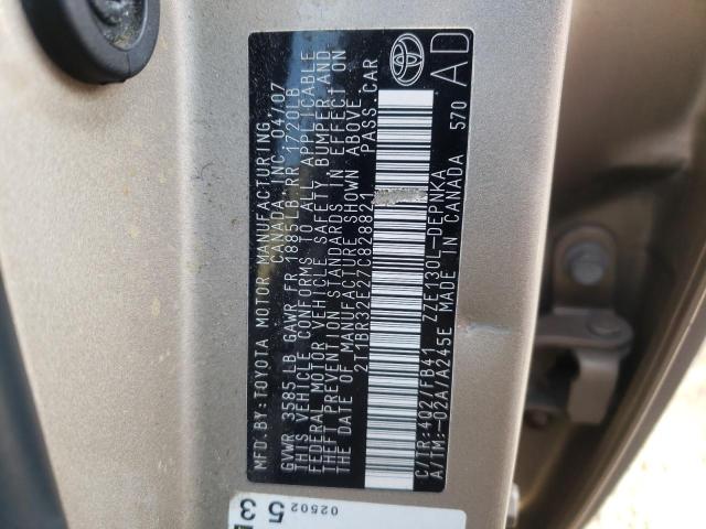 Photo 10 from auction – 2007 TOYOTA COROLLA CE with VIN 2T1BR32E27C828821