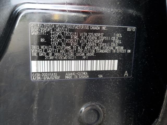 Photo 10 from auction – 2013 TOYOTA RAV4 XLE with VIN 2T3RFREV9DW018531
