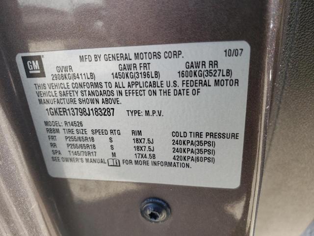 Photo 10 from auction – 2008 GMC ACADIA SLE with VIN 1GKER13798J183287