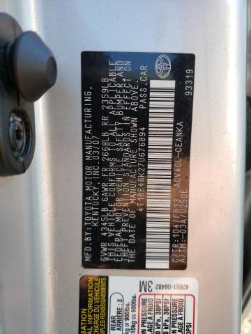 Photo 10 from auction – 2007 TOYOTA CAMRY CE with VIN 4T1BE46K27U676894