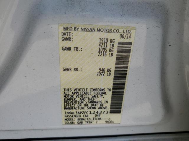 Photo 10 from auction – 2015 NISSAN ALTIMA 2.5 with VIN 1N4AL3AP2FC124373