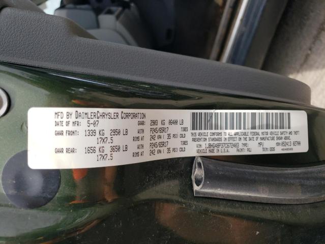Photo 10 from auction – 2007 JEEP COMMANDER with VIN 1J8HG48P37C672403