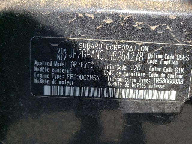 Photo 10 from auction – 2017 SUBARU CROSSTREK with VIN JF2GPANC1H8264278