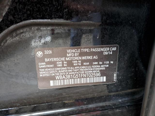 Photo 10 from auction – 2015 BMW 320 I with VIN WBA3B1G51FNT02596