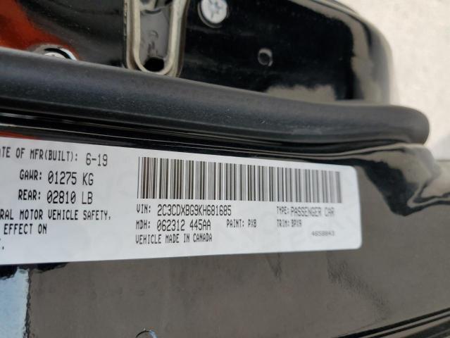 Photo 10 from auction – 2019 DODGE CHARGER SX with VIN 2C3CDXBG9KH681685