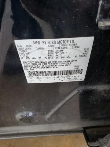Photo 10 from auction – 2008 FORD EDGE SE with VIN 2FMDK36C68BA04915