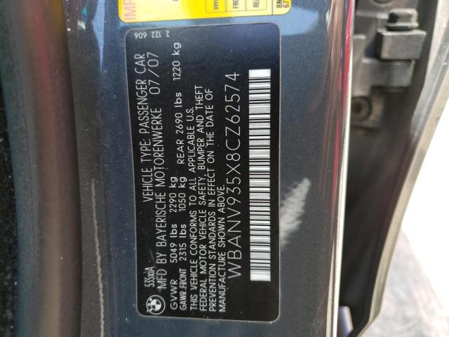 Photo 10 from auction – 2008 BMW 535 XI with VIN WBANV935X8CZ62574