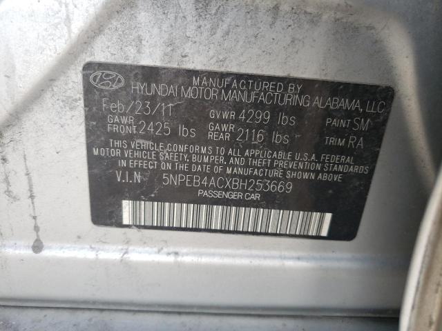 Photo 10 from auction – 2011 HYUNDAI SONATA GLS with VIN 5NPEB4ACXBH253669