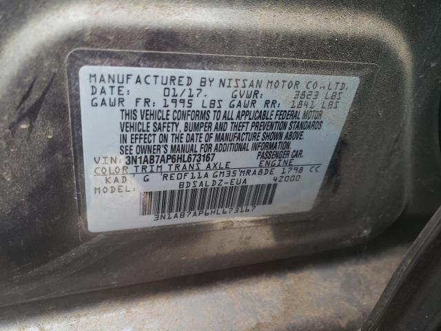 Photo 10 from auction – 2017 NISSAN SENTRA S with VIN 3N1AB7AP6HL673167