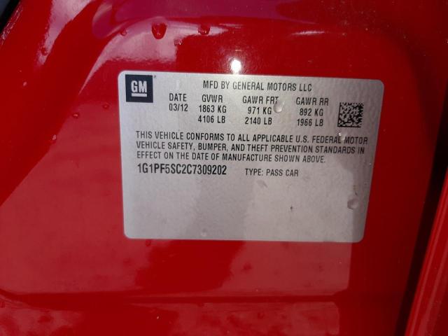 Photo 10 from auction – 2012 CHEVROLET CRUZE LT with VIN 1G1PF5SC2C7309202