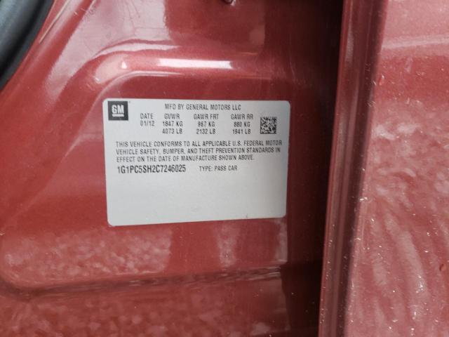 Photo 10 from auction – 2012 CHEVROLET CRUZE LS with VIN 1G1PC5SH2C7246025