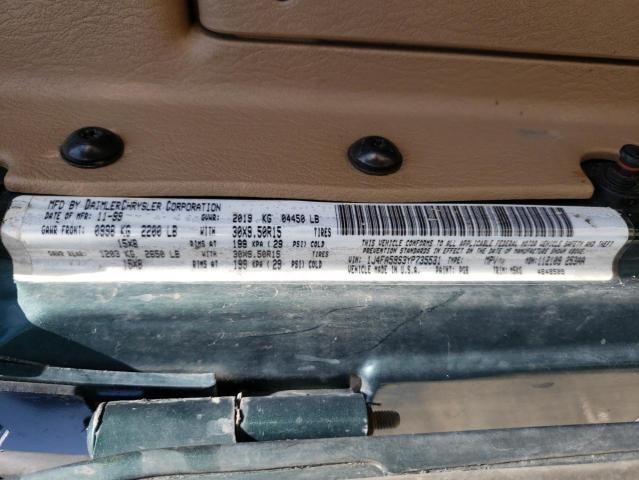 Photo 10 from auction – 2000 JEEP WRANGLER / with VIN 1J4FA59S3YP735531